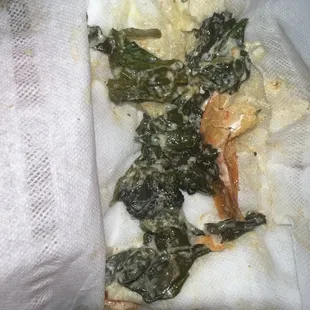 spoiled spinach from pasta