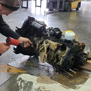 Boat engine repair