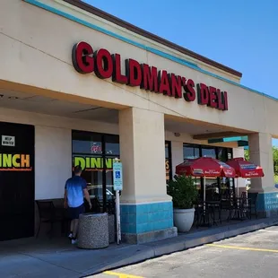 the front of the restaurant