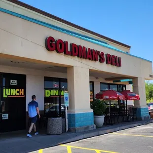 the entrance to the restaurant