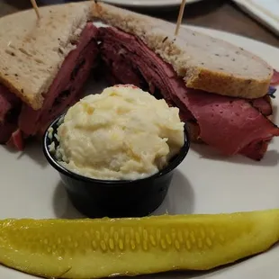 Pastrami on Rye with Potato Salad