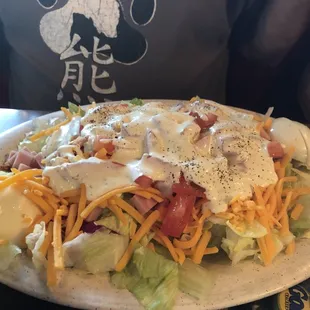 Chef salad with homemade ranch