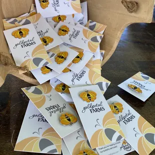 Their mascot - a sweet little butter bee. Love it.