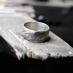 Mokume Gane ring by Jim Brummel.