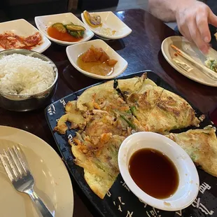 Seafood pancake was great!