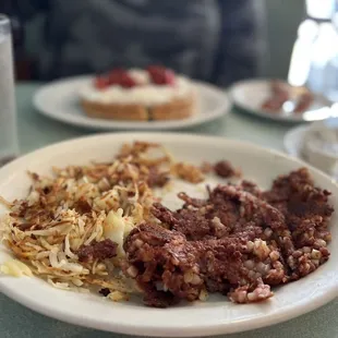 Hash and corned beef hash