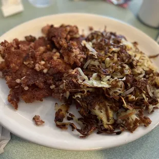 Corned beef has and hash browns.