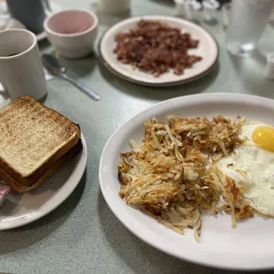 Corned beef hash and eggs