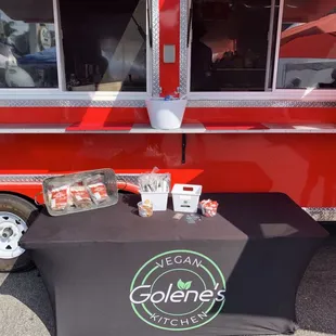 Front of Golene&apos;s Vegan Kitchen food truck