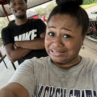 It's HOT as the dickens but he wanted to ride go carts! I'll do just about anything for him. Haven't done this in years. HELP ME!