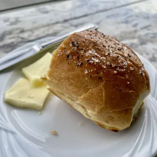 Bread roll that accompanied my salmon plate