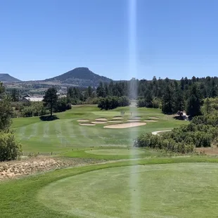 a view of a golf course