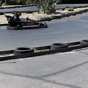 Go cart racing is a blast!