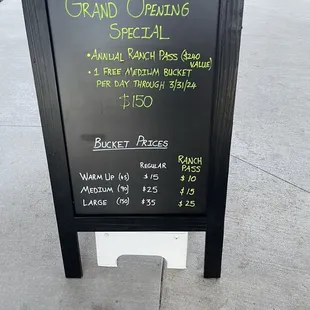 Bucket prices