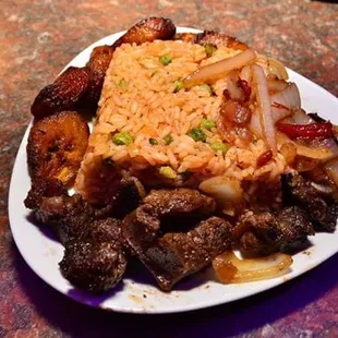 a plate of food on a table