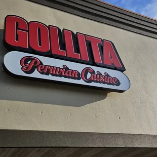 sign for gollita mexican cuisine