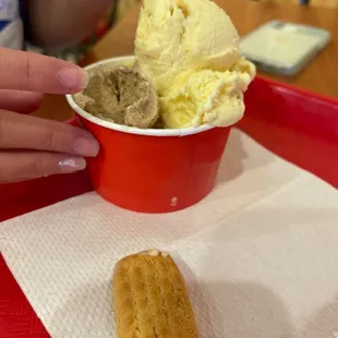 Salted caramel and cake batter