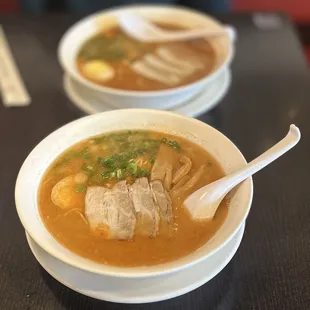 Tonkotsu Soy Sauce Ramen: pork broth, soy sauce w/green onions, bamboo shoots, egg &amp; chashu | $11.95 ($7.99 M-F, 11am-2pm)