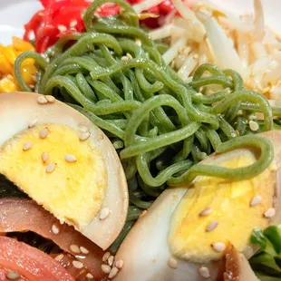 a close up of a plate of food