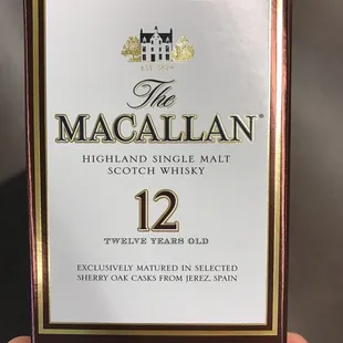 a bottle of macallan 12 years old