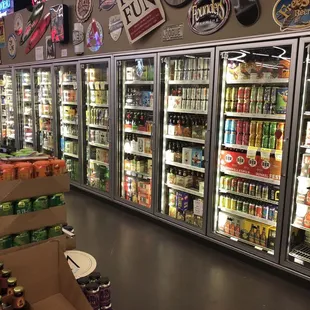 One of 2 beer coolers