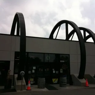 the entrance to the store