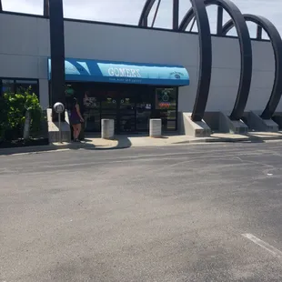 the entrance to the store