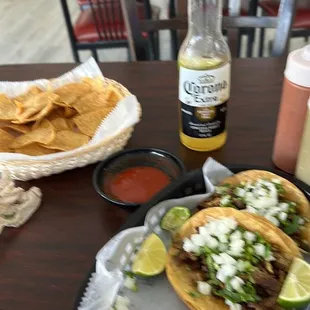 Tacos and beer