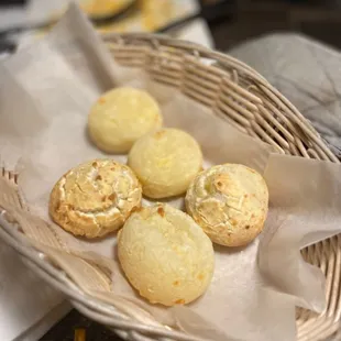 a basket of biscuits