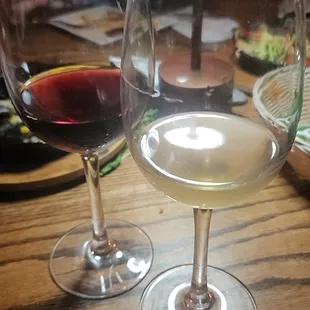 red and orange wine