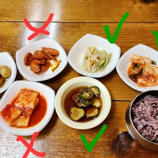 The potatoes, top left, are very good. Never tasted anything like it.