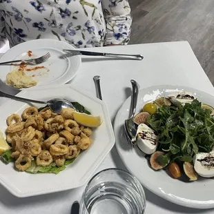 Fried Calamari Baby Arugula Burrata
