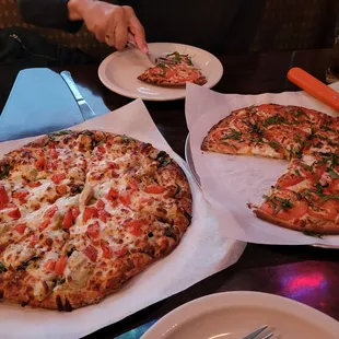 Mediterranean and Gluten Free Margherita pizza