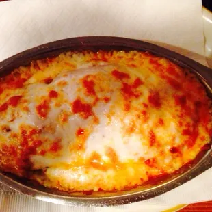 Beef ravioli was flavorless. Pasta tasted very watery.