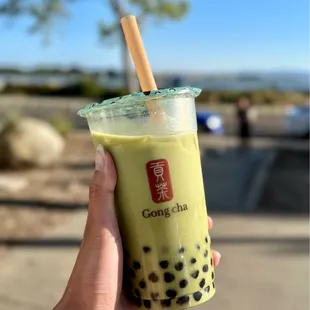 Matcha Milk Tea with Pearl