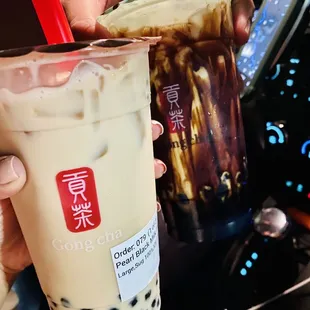 Pearl Milk Tea Cold  Dirty Brown Sugar Latte w. Pearl Cold