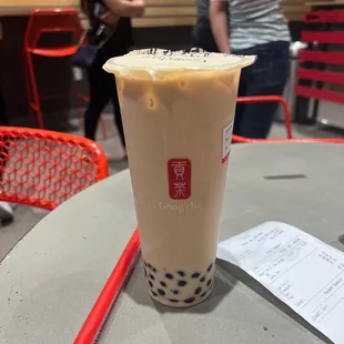 Pearl milk tea w boba unsweetened
