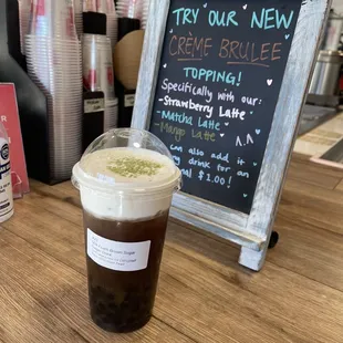 Milk Foam Brown Sugar Ginger Drink