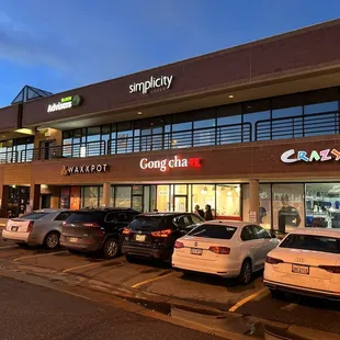 Outside of the cafe.