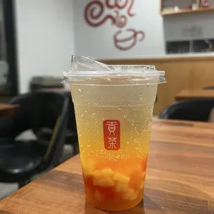 Sparkling QQ Passionfruit with Rainbow Jelly