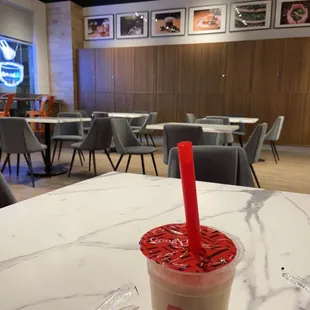 Milk Green Tea with White Pearls - so refreshing