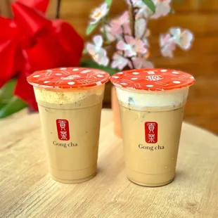 Milk Foam Milk Coffee w/creme brûlée &amp; Original Milk Foam Milk Coffee