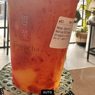 Strawberry smoothie with Mango!