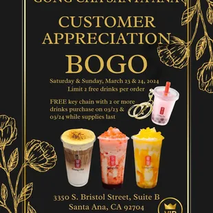 Customer Appreciation Buy one get one free!