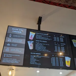 The menu