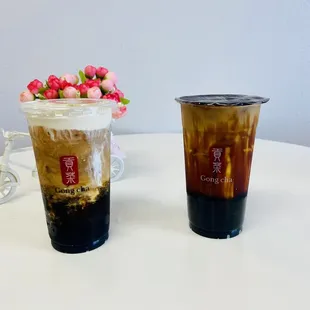 Brown sugar black milk tea