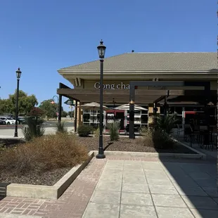 Front of the building.