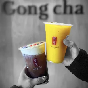 Ice cream black tea and mango smoothie @whaevaeats