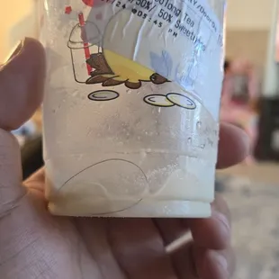 Milk foam oolong was delicious. Then I saw piece of hair on the inside at bottom of cup. Wanted to throw up.