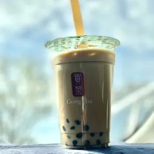 Brown Sugar Milk tea with pearls